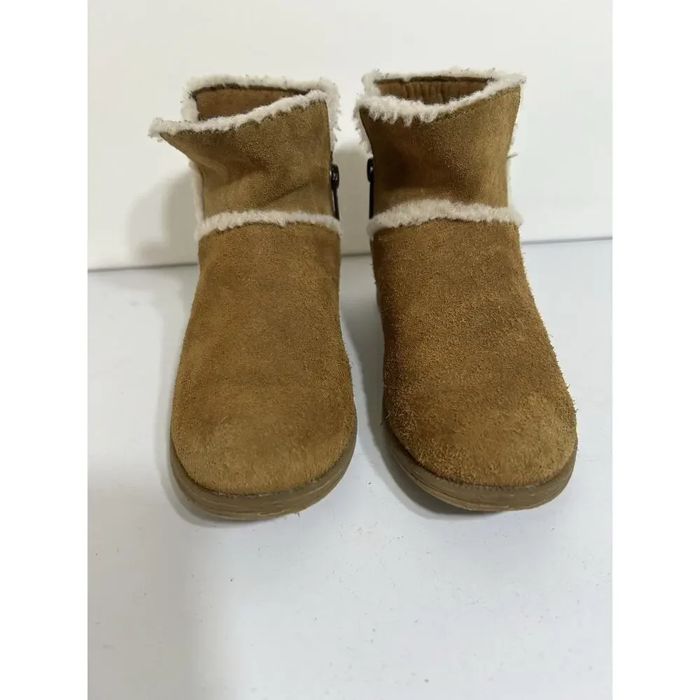 UGG COLETTA ANKLE BOOTS CHESNUT BROWN SUEDE BIG KIDS’ SIZE US 2